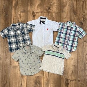 Stylish Kids' Plaid and Patterned Shirt Set